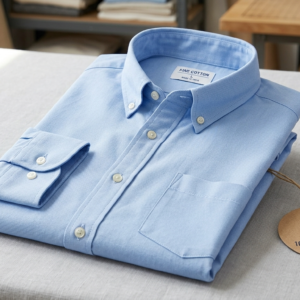 Men's Sky Blue Oxford Cotton Shirt.